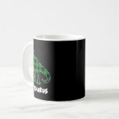 Door Saurus T-rex Dinosauriërs Geruite St Patricks Koffiemok (Voorkant links)