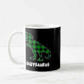 Door Saurus T-rex Dinosauriërs Geruite St Patricks Koffiemok (Links)