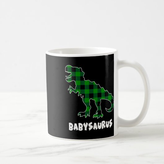 Door Saurus T-rex Dinosauriërs Geruite St Patricks Koffiemok (Rechts)
