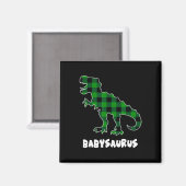 Door Saurus T-rex Dinosauriërs Geruite St Patricks Magneet (Voorkant / Achterkant)
