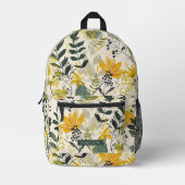 Door schandalen geïnspireerde botanische schetsen bedrukte rugzak (Voorkant)