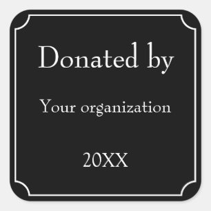 Door Sjabloon gedoneerd Vierkante Sticker