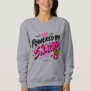 Door snacks aangedreven dames sweatshirt
