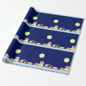 door sneeuw bedekt dorp cadeaupapier (Uitgerold)