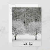 Door sneeuw bedekt landschap briefkaart (Voorkant / Achterkant)