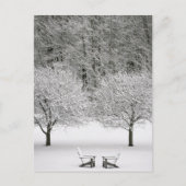 Door sneeuw bedekt landschap briefkaart (Voorkant)