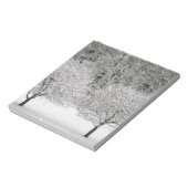 Door sneeuw bedekt landschap notitieblok (Linkerzijde)