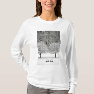 Door sneeuw bedekt landschap t-shirt