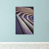 Door sneeuw bedekte stoelen canvas afdruk (Insitu (Houten vloer))