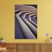 Door sneeuw bedekte stoelen canvas afdruk (Insitu (Woonkamer))