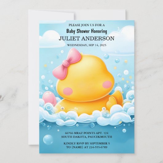 Door Speelgoed Pool Foam Bash Twin Rubber Duck Bab Kaart (Voorkant)