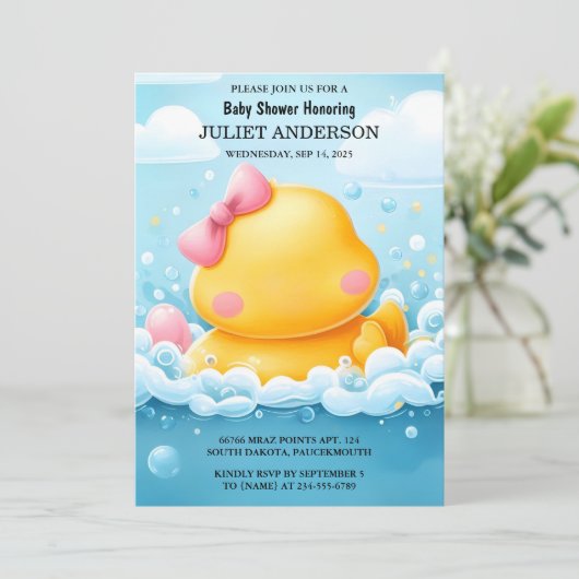 Door Speelgoed Pool Foam Bash Twin Rubber Duck Bab Kaart (Staand voorkant)