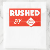 door spoorwegexpressehouders gevlekt rechthoekige sticker (Tas)