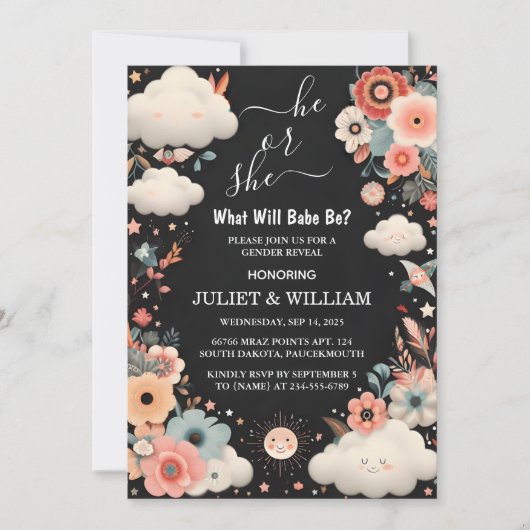 Door Stash Fun Cloud Familie in het Spaans Gendero Kaart (Voorkant)