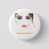 Door Stephanie's Eyes knop Ronde Button 3,2 Cm (Voorkant)