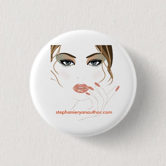Door Stephanie's Eyes knop Ronde Button 3,2 Cm (Voorkant)