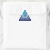 Door sterren verlicht Menorah II Sticker (Tas)