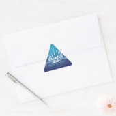 Door sterren verlicht Menorah II Sticker (Envelop)
