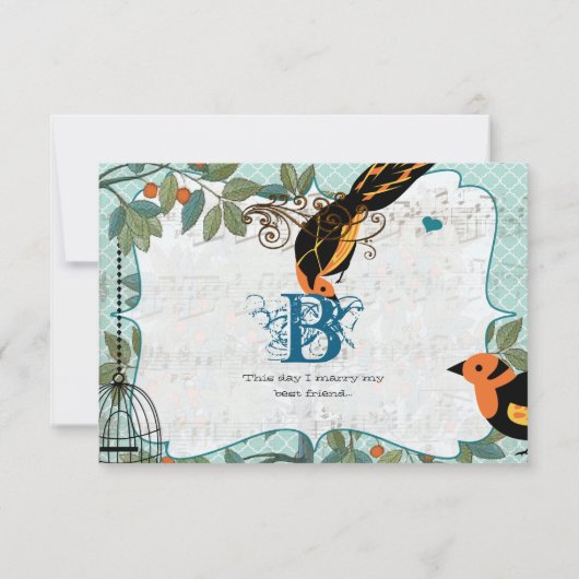 Door Tangerine Yellow & Black Art Deco geïnspireer Kaart (Achterkant)