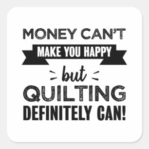 Door te kwilen ben je blij met Funny Gift Vierkante Sticker