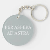 Door tegenslag aan de sterren sleutelring - grijs sleutelhanger (Achterkant)