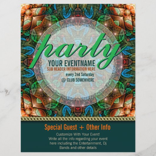 Door Tribe-partij gereed gemaakte gebeurtenisbroch Flyer (Voorkant)