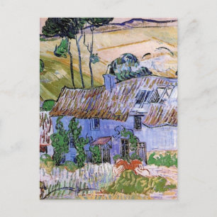 Door Vincent van Gogh geplakte Roof Cottages van H Briefkaart