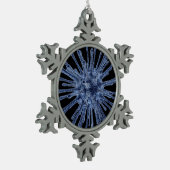 Door virussen geïnfecteerde cel tin sneeuwvlok ornament (Links)