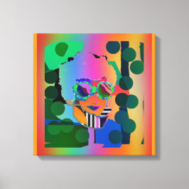 Door weerkaatsende lenzen kijken canvas afdruk