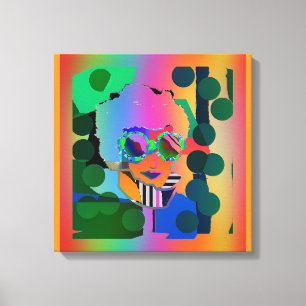 Door weerkaatsende lenzen kijken canvas afdruk