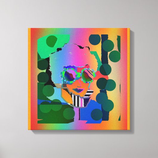 Door weerkaatsende lenzen kijken canvas afdruk (Voorkant)