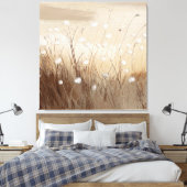 Door wind geteisterde wilde bloemen #1  canvas afdruk (Insitu (Slaapkamer))
