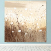 Door wind geteisterde wilde bloemen #1  canvas afdruk (Insitu (Houten vloer))