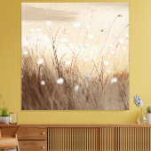 Door wind geteisterde wilde bloemen #1  canvas afdruk (Insitu (Woonkamer))