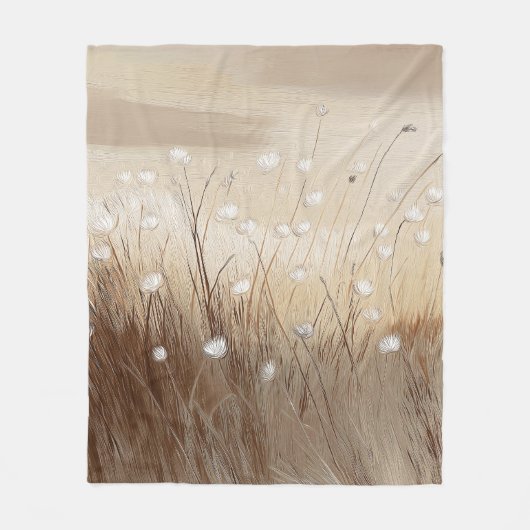 Door wind geteisterde wilde bloemen #1 fleece deken (Voorkant)
