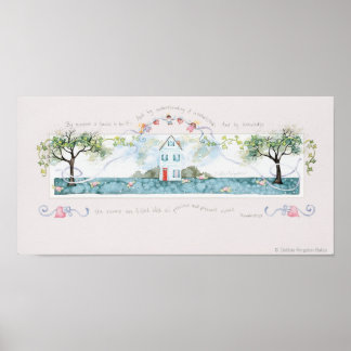 Door Wisdom is een huis gebouwd Poster