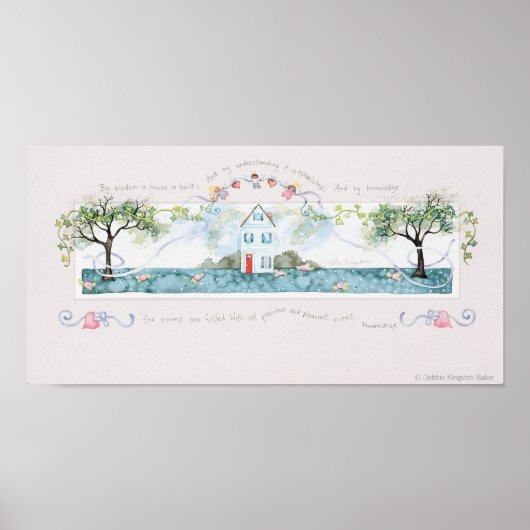 Door Wisdom is een huis gebouwd Poster (Voorkant)