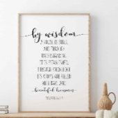 Door Wisdom is een huis gebouwd, spreekwoorden 24: Poster