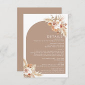 Door woestijn drooggedreven ventilatorarch Pampas  Informatiekaartje (Voorkant / Achterkant)