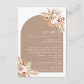 Door woestijn drooggedreven ventilatorarch Pampas Informatiekaartje (Voorkant)