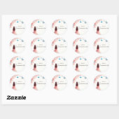 Door Wood Tree Pink Girly Cherry Blossom Quinceane Ronde Sticker (Vel)