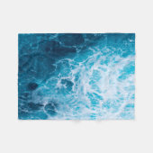 Door zee geïnspireerde server: Tranquil Ocean Wave Fleece Deken (Voorkant (Horizontaal))