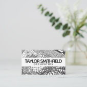 Door Zentangle® geïnspireerde kunst Visitekaartje (Staand voorkant)