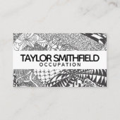 Door Zentangle® geïnspireerde kunst Visitekaartje (Voorkant)