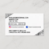 Door Zentangle® geïnspireerde kunst Visitekaartje (Achterkant)