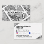 Door Zentangle® geïnspireerde kunst Visitekaartje (Voorkant / Achterkant)