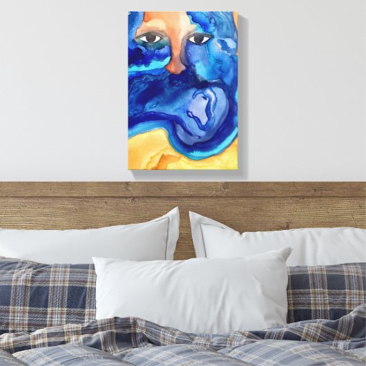 "Door Zijn Ogen" Canvas Print Melanie Allison | (Insitu (Slaapkamer))