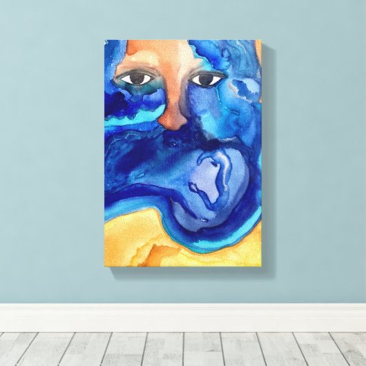 "Door Zijn Ogen" Canvas Print Melanie Allison | (Insitu (Houten vloer))