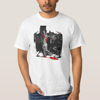 Door zijn strepen [zwart&rood] t-shirt