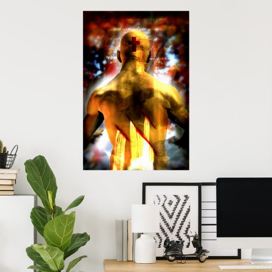 Door zijn Stripes Poster (Thuiskantoor)